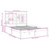 vidaXL Bed Frame without Mattress White 150x200 cm King Size Solid Wood