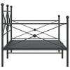 vidaXL Day Bed without Mattress Black 100x200 cm Steel