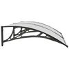 vidaXL Door Canopy Black and Transparent 150x75 cm Polycarbonate