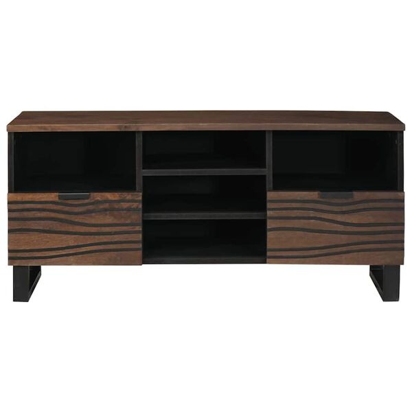 vidaXL TV Units with Drawer Walnut 100 x 33 x 46 cm Engineered wood