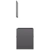 vidaXL 2 Piece Bathroom Furniture Set High Gloss Grey Engineered Wood