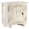 vidaXL Bedside Cabinet White 50x30x50 cm Solid Mango Wood