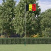 vidaXL Belgium Flag and Pole 6.08 m Aluminium