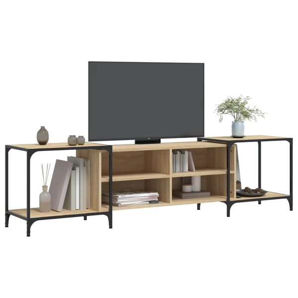 vidaXL TV Cabinet Sonoma Oak 203x37x50 cm Engineered Wood