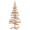 vidaXL Christmas Trees with Stand Natural 90 cm Solid pine wood