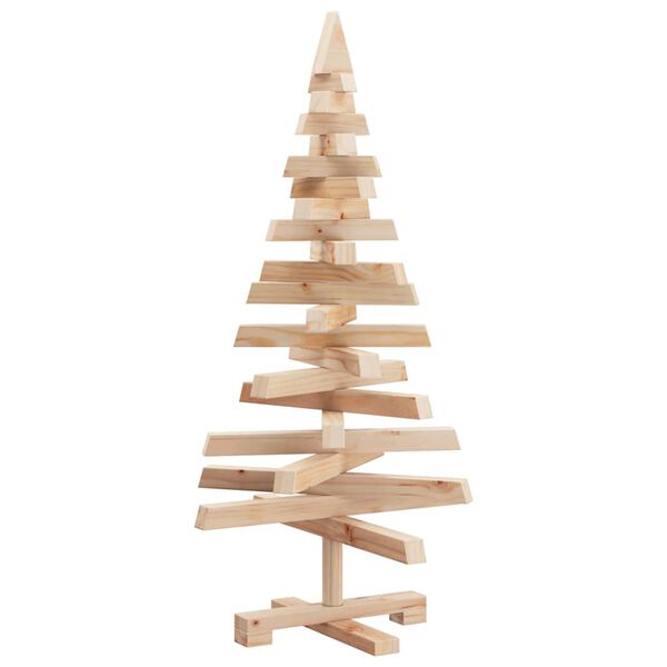 vidaXL Christmas Trees with Stand Natural 90 cm Solid pine wood
