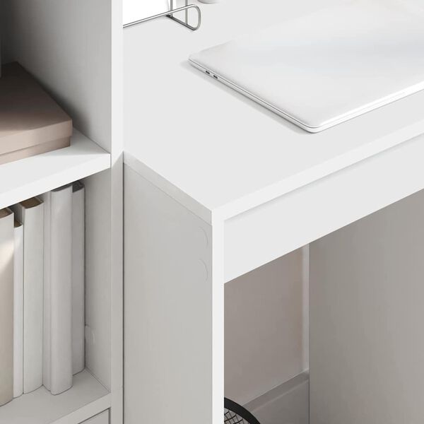 vidaXL Desk with Drawer 2 pcs White