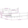 vidaXL Metal Bed Frame without Mattress Sonoma Oak 160x200 cm