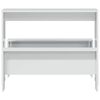 vidaXL 3 Piece Dining Table and Bench set High Gloss White Engineered Wood