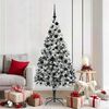 vidaXL Artificial Christmas Tree with 300 LEDs with Stand White 180 cm