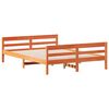 vidaXL Bed Frame without Mattress Wax Brown 140x200 cm Solid Wood Pine