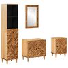 vidaXL Bathroom Cabinet Set 4 pcs Solid Mango Wood