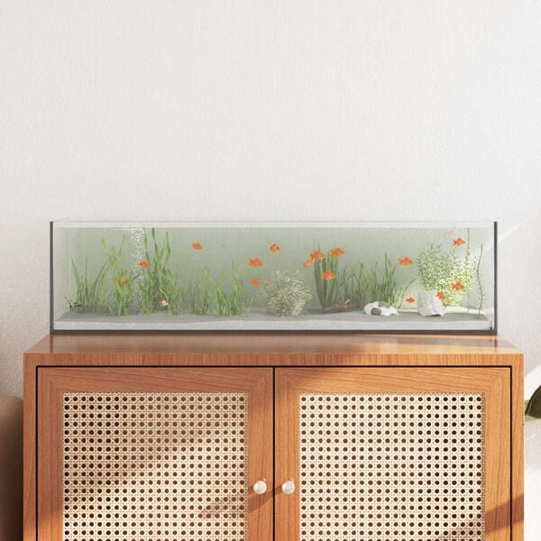 vidaXL Aquarium with Storage Transparent 80 x 20 x 20 cm Glass