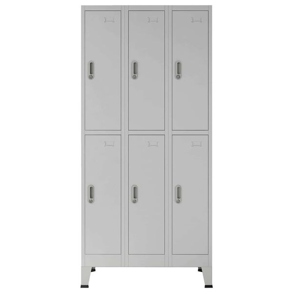 vidaXL Locker Cabinet Grey 45 x 90 x 180 cm
