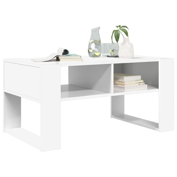vidaXL Coffee Table with Storage White 92 x 53 x 45 cm Engineered Wood