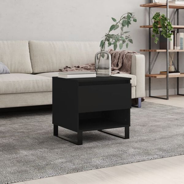 vidaXL Coffee Table Black 50x46x50 cm Engineered Wood