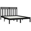 vidaXL Bed Frame without Mattress Black 150x200 cm King Size Solid Wood