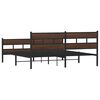 vidaXL Metal Bed Frame without Mattress Brown Oak 183x213 cm