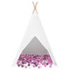 vidaXL Teepee Tent White 120 x 120 x 150 cm Fabric and Plastic