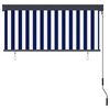 vidaXL Outdoor Roller Blind 140x250 cm Blue and White