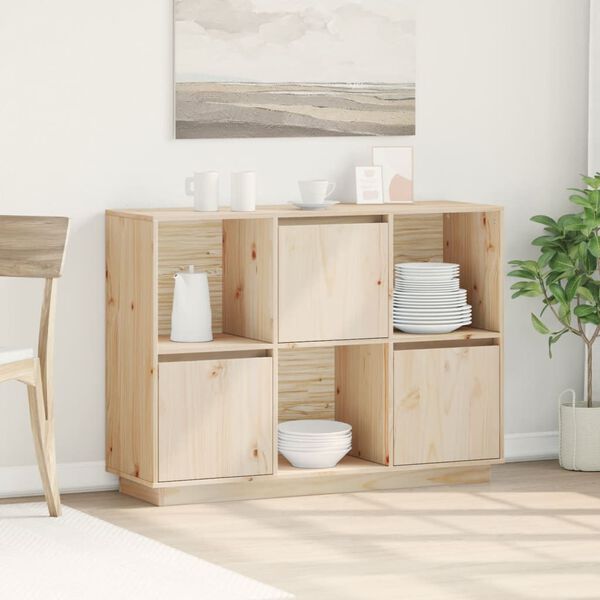 vidaXL Sideboard 110.5x35x80 cm Solid Wood Pine