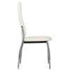 vidaXL Dining Chairs 4 pcs White Faux Leather