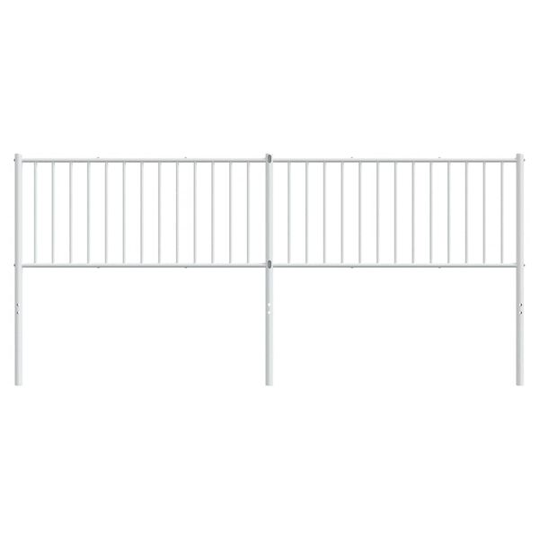 vidaXL Metal Replace Headboard White 200 cm