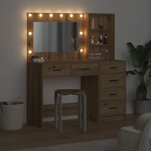 vidaXL Dressing Table Brown 78.5 x 41 x 135 cm Engineered wood