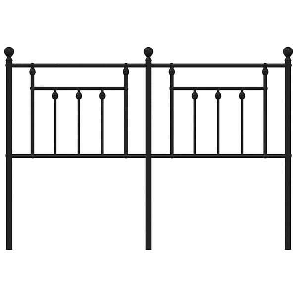 vidaXL Metal Replace Headboard Black 150 cm