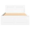 vidaXL Bed Frame with Headboard without Mattress White 90x190 cm Single