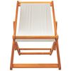 vidaXL Folding Beach Chairs 2 pcs Cream White Fabric