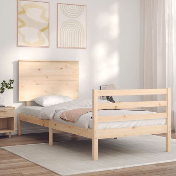 vidaXL Bed Frame without Mattress 100x200 cm Solid Wood