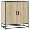 vidaXL Sideboard Sonoma Oak 68x35x76 cm Engineered Wood and Metal