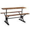 vidaXL Bar Table with Benches Solid Acacia Wood 180x50x107 cm