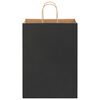 vidaXL Paper Bags 50 pcs with Handles Black 32x17x44 cm