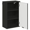 vidaXL Bathroom Cabinet Wall-mounted with Door Black 39 x 23.5 x 65 cm