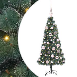 vidaXL Artificial Pre-lit Christmas Tree with Ball Set Green 120 cm