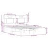vidaXL Bed Frame without Mattress Brown Oak 140x190 cm Engineered Wood