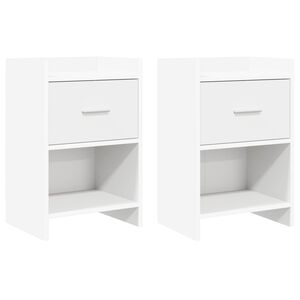 vidaXL Bedside Tables 2 pcs White 40 x 30 x 60 cm Engineered Wood