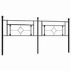 vidaXL Metal Replace Headboard Black 200 cm