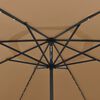 vidaXL Garden Parasol with LED Lights 400 cm Taupe