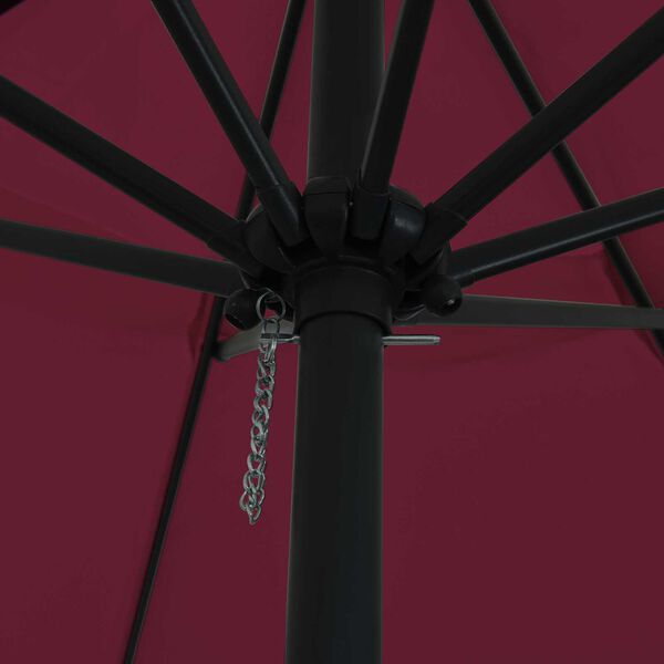 vidaXL Garden Parasol Bordeaux Red 395 x 395 x 245 cm