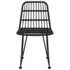vidaXL Garden Chairs 2 pcs Black 48x62x84 cm PE Rattan