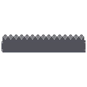 vidaXL Lawn Edgings 10 pcs 103 x 0.05 x 22 cm Steel Anthracite