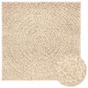 vidaXL Rug ZIZUR Beige 120x120 cm Jute Look Indoor and Outdoor