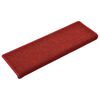 vidaXL Stair Mats 30 pcs 65x21x4 cm Red Rectangular Edge