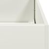 vidaXL Planter White 40x80x40 cm Cold-rolled Steel