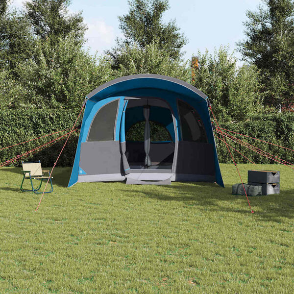 vidaXL Family Tent with Roof Blue and Grey 576 x 325 x 213 cm