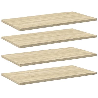 vidaXL Bookshelf Boards 4 pcs Sonoma Oak 60x30x1.5 cm Engineered Wood