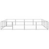 vidaXL Dog Kennel Silver 16 m&sup2; Steel